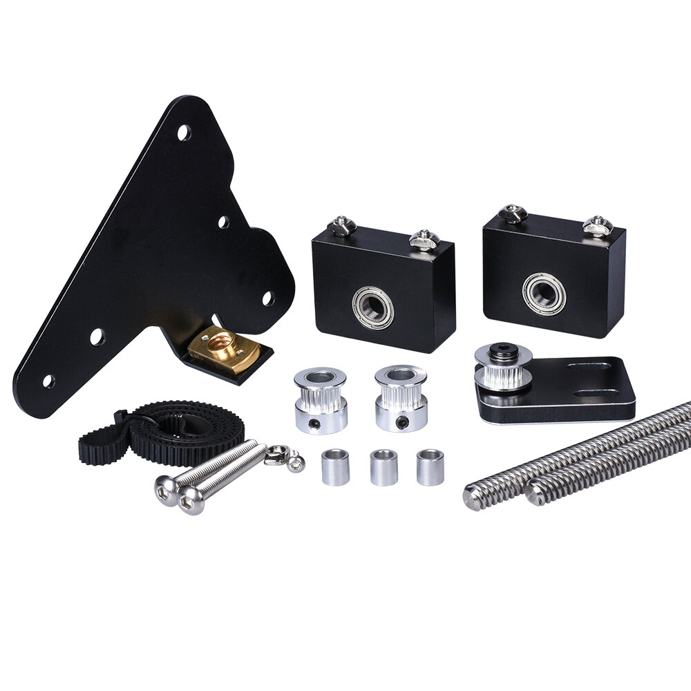 Kingroon Dual Z-axis Creality 3D Ender-3 Version Upgrade Kit with Single Stepper Motor Dual Z Tension Pulley Set